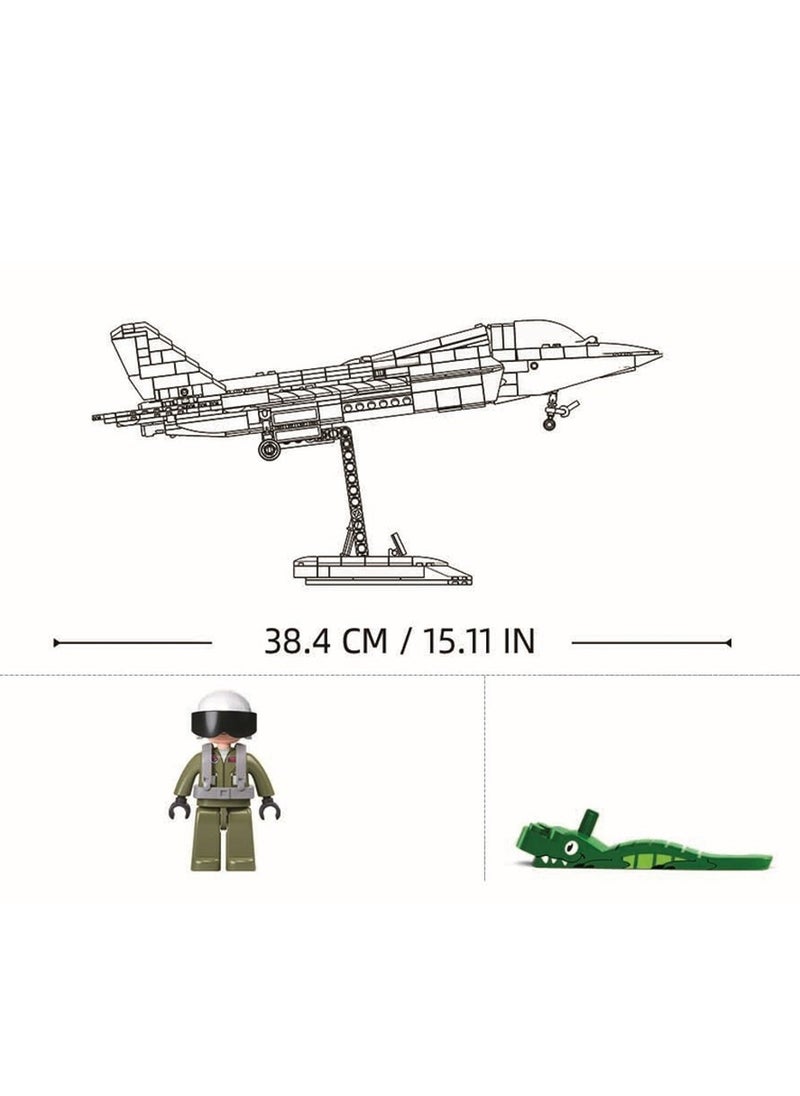 سلوبان مكعبات نسخة الطلاء المعدني للطائرة J-35S الشبح 1/44 838 قطعة - M38-B1186  - Image 5