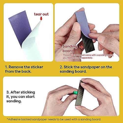 stedi Hobby Model Tools Sticky Sandpaper, Waterproof Wet/Dry Replaceable Reuse Sandpaper 1000 1200 1500 Grit for Plastic Models, Gunpla, 60 PCS - Image 5