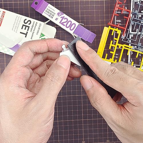 stedi Hobby Model Tools Sticky Sandpaper, Waterproof Wet/Dry Replaceable Reuse Sandpaper 1000 1200 1500 Grit for Plastic Models, Gunpla, 60 PCS - Image 2