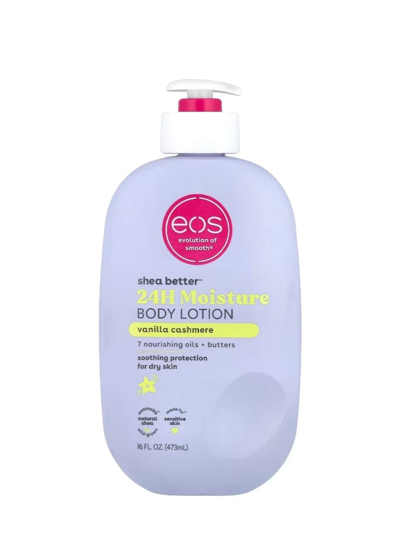 EOS Shea Better 24H Moisture Body Lotion Vanilla Cashmere 16 fl oz (473 ml) - Image 1