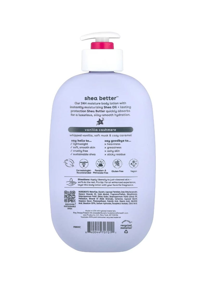 EOS Shea Better 24H Moisture Body Lotion Vanilla Cashmere 16 fl oz (473 ml) - Image 2