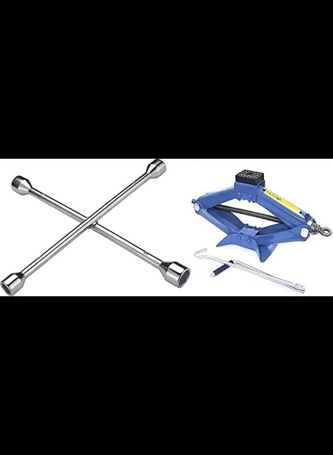 عباسلي 1.5 طن العالمي سيارة مقص جاك مع الصليب المفك الثقيلة - Image 1