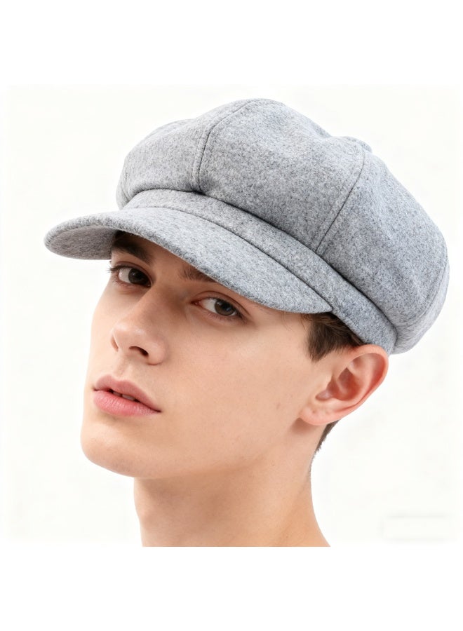 يونيسكس ريترو أسلوب فرنسي بيريت أزياء الخريف والشتاء الصلبة بيريت قبعة للنساء والرجال إكسسوارات العطلة الفنان الكلاسيكي قبعة - Image 3