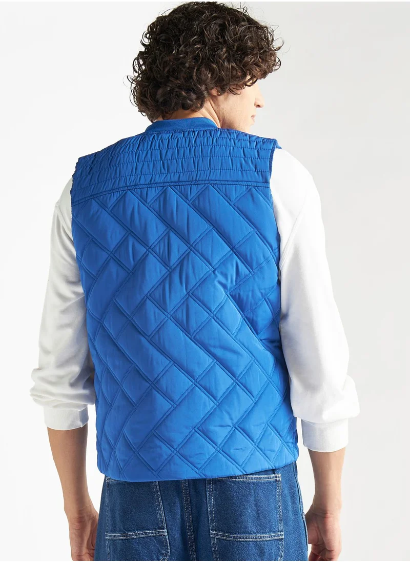 فاف Quilted Zip Through Bomber Jacket