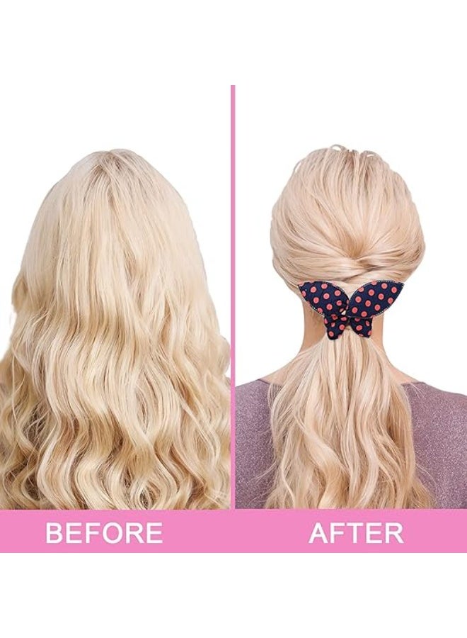 Hair Bun Maker, Ponytail Twist Tool Set, Lazy Curl Accessory, Quick Styling Tool, Multi-Color Dot Bun Sponge Donut Holder, Flexible Curl Accessory for Ladies and Girls Hairstyles, Set of 4 - Image 3