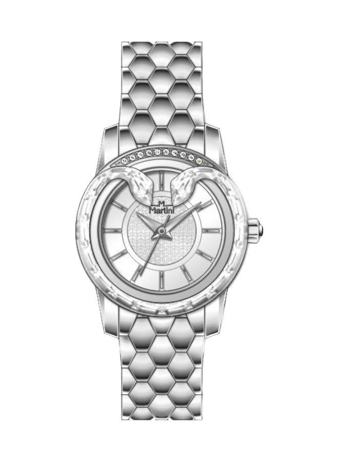 MARTINI Round Snake Silver Dial Analog Watch - Image 1