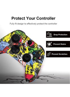 X-level Soft Silicone Protective Case Cover for Xbox Series S/X Controller, Non-Slip No Interference Skin Protector Case Full Protection Cover for Xbox Series S/X Wireless Controller with 2 Thumb Grip Caps  - Image 3