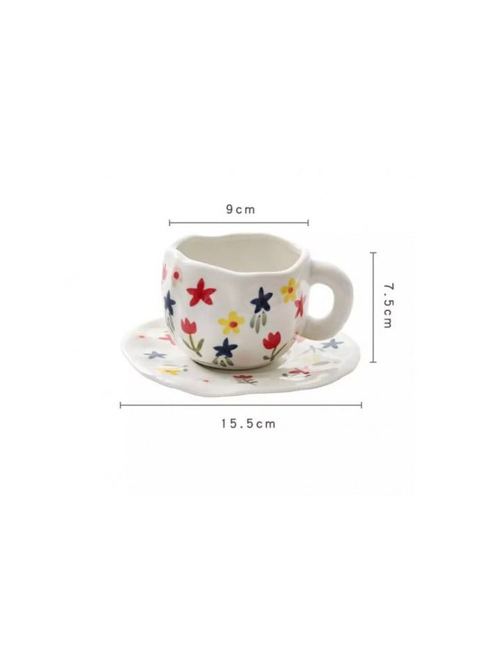 Elegant coffee cup with saucer made of ceramic  - Image 2