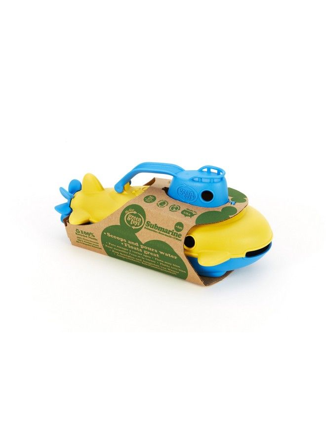 Green Toys غواصة مائية زرقاء خالية من مادة BPA مع مروحة خلفية دوارة مصنوعة من مواد معاد تدويرها. ألعاب آمنة للأطفال الصغار - Image 4