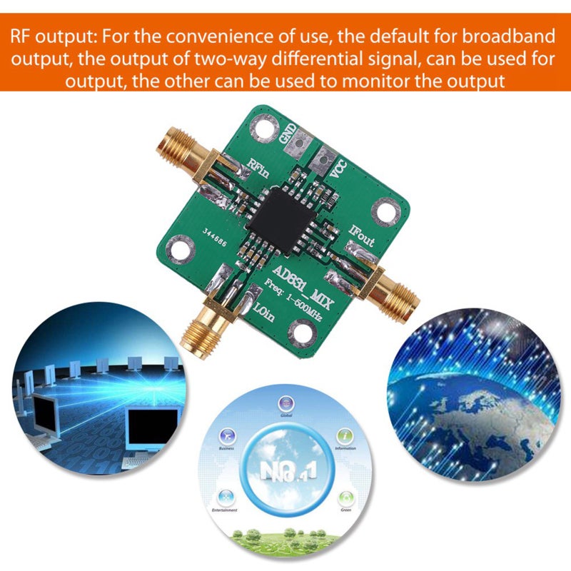 RF Mixer: Single Chip Low Distortion Wide Dynamic Range - +24 dBm Third-Order Intercept Point RF Frequency Converter for HF VHF Receiver DMR Base Station Ultrasound Imaging - Image 3