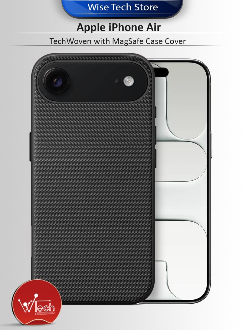 دبليو تيك غطاء حماية للجهاز آبل آيفون إير 5G 2025 من تيك ووفن مع ماج سيف (MCMPMN) - أسود - Image 1