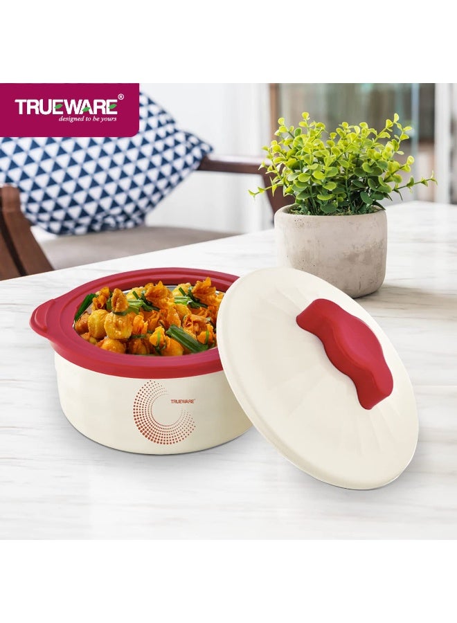 Trueware طاجن ترو وير ستايلس 1800، طاجن داخلي من الفولاذ المقاوم للصدأ، سعة 1500 مل، | معزول بمادة البولي يوريثان | خالٍ من مادة BPA | مقاوم للروائح | آمن للاستخدام مع الطعام | سهل الحمل | سهل التخزين | مثالي لتحضير الشاباتي | الروتي | صانع اللبن الرائب | تخزين أدوات المطبخ | أدوات المطبخ | حافظات حرارية | وعاء ساخن - Image 3