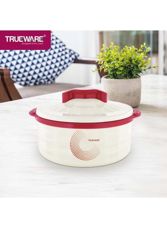 Trueware طاجن ترو وير ستايلس 1800، طاجن داخلي من الفولاذ المقاوم للصدأ، سعة 1500 مل، | معزول بمادة البولي يوريثان | خالٍ من مادة BPA | مقاوم للروائح | آمن للاستخدام مع الطعام | سهل الحمل | سهل التخزين | مثالي لتحضير الشاباتي | الروتي | صانع اللبن الرائب | تخزين أدوات المطبخ | أدوات المطبخ | حافظات حرارية | وعاء ساخن - Image 4