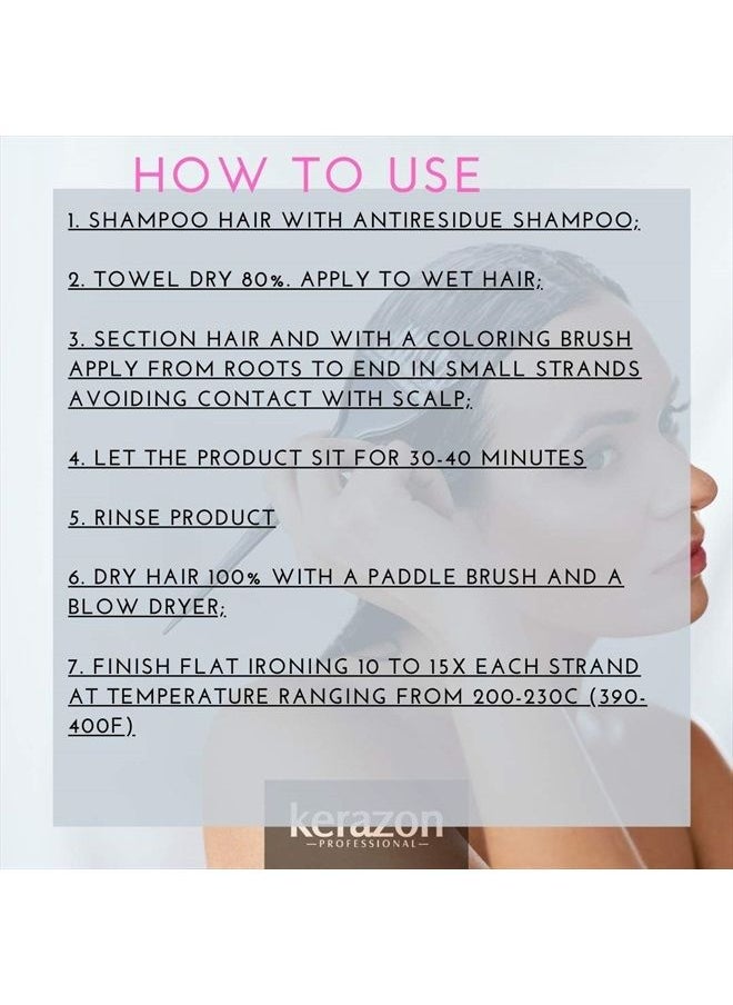 KERAZON - Intensive Brazilian Hair Botox Treatment For All Hair Types, Thermal Activated Hair Mask with Stronger and Long Lasting Volume And Frizz Control. Original formula. Formaldehyde Free. - Image 1