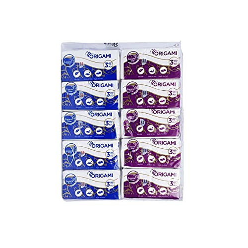Origami Luxuria 3-Ply Pocket Hanky Tissues | Ultra Soft, High Absorbency, Gentle on Face | Compact & Easy to Carry - Pack of 20 (10 Pulls, 200 Sheets) - Image 1