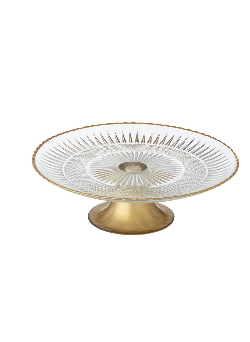 دانيا صحن تقديم زجاج مع قاعدة للمكسرات و الفواكه و جميع التقديمات - Image 1