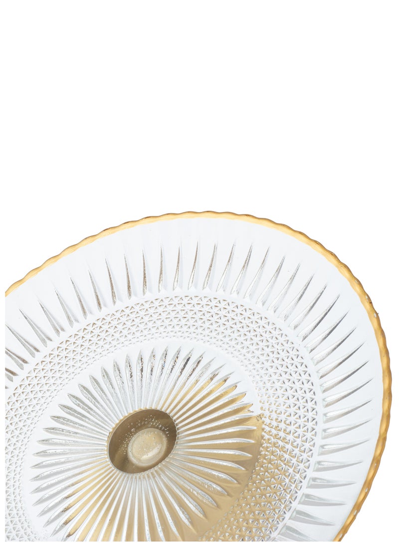 دانيا صحن تقديم زجاج مع قاعدة للمكسرات و الفواكه و جميع التقديمات - Image 2