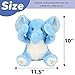 Hopearl Peek A Boo Elephant Interactive Repeats What You Say Plush Elephish Toy Musical Singing Talking Stuffed Animal Adorable Electric Animate Birthday Festival Blue 115 - Image 2
