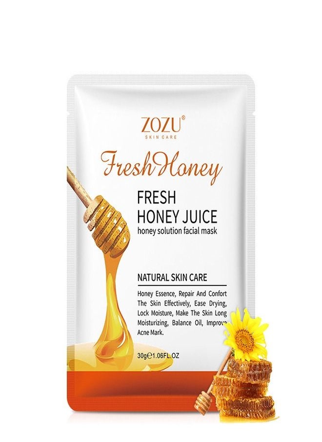 Zozu Face Mask With Fresh Honey Extract 30g For Natural Care Face And Skin Hydration  - Image 1