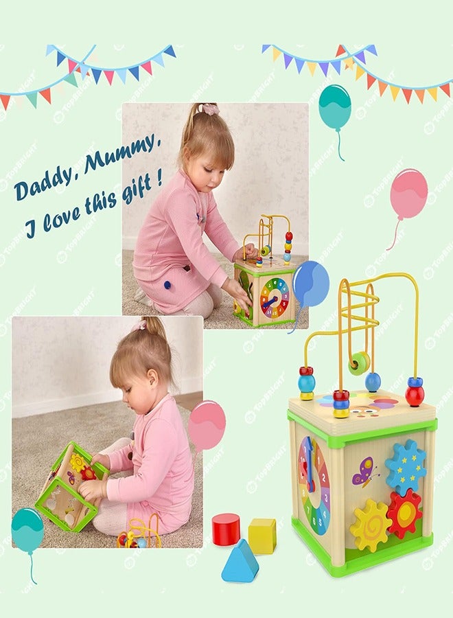 Multi-Function Wisdom Beads Box Wooden Educational Fun Learning Toys For Kids 16x30x16cm - Image 5