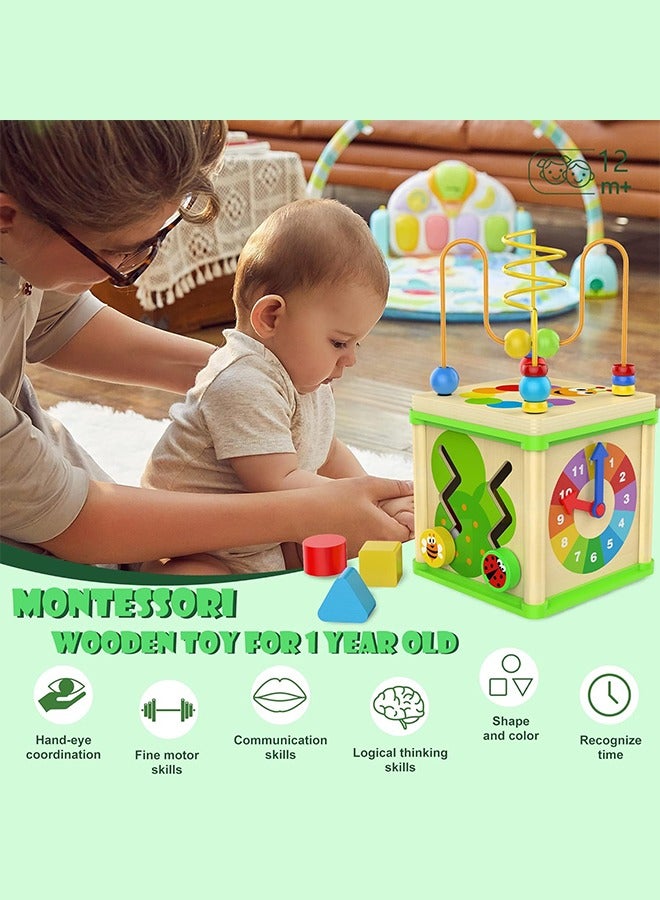 Multi-Function Wisdom Beads Box Wooden Educational Fun Learning Toys For Kids 16x30x16cm - Image 4