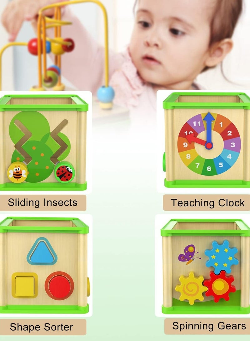 Multi-Function Wisdom Beads Box Wooden Educational Fun Learning Toys For Kids 16x30x16cm - Image 3