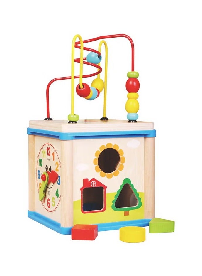 Multi-Function Wisdom Beads Box Wooden Educational Fun Learning Toys For Kids 16x30x16cm - Image 1