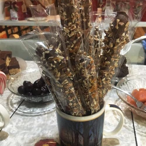 KoberrLi 2 x 10-inch Pretzel Rod Bags 100Pcs Pretzels Individual Clear Long Cellophane Bags for Dipping - Image 3