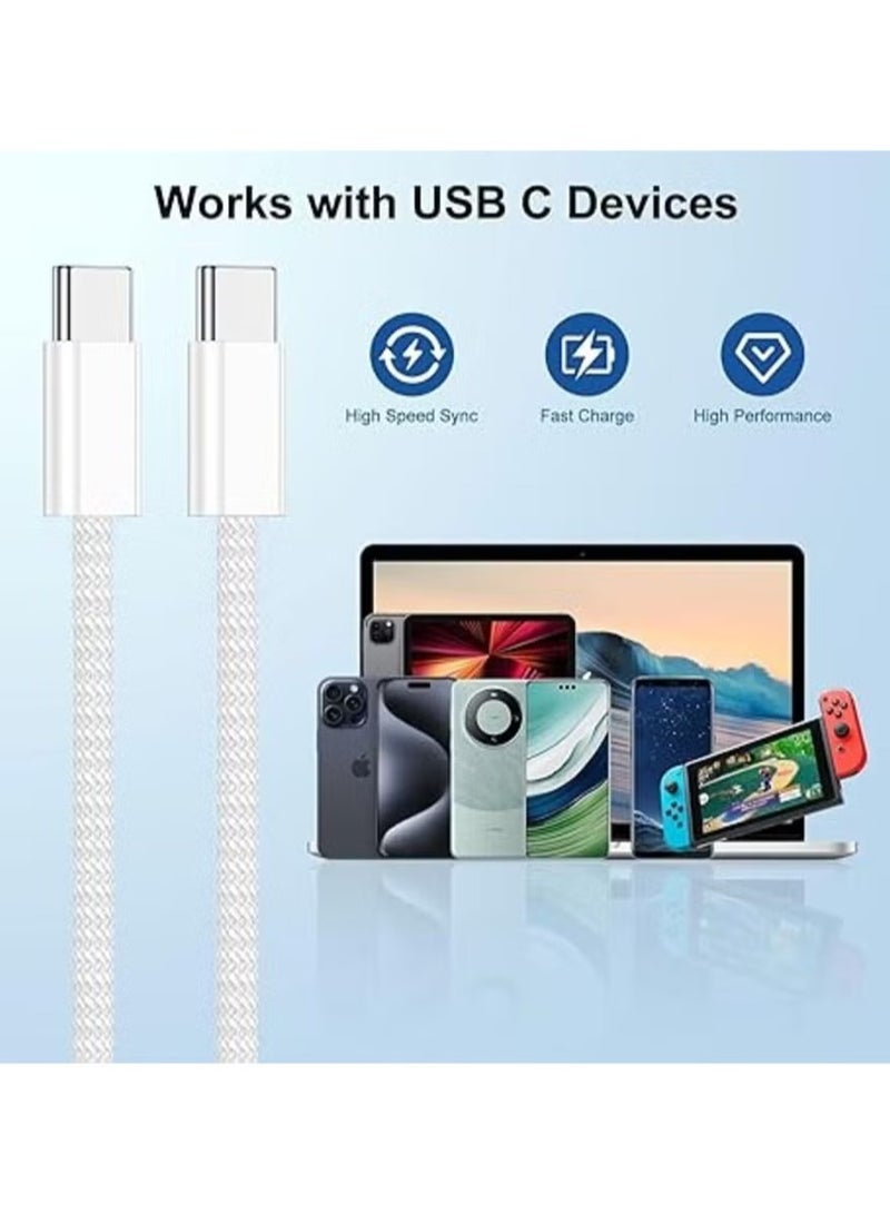 JAJEEK iPhone 16/15 Charging Cable 2M – 60W USB C to C Fast Charging Cable, Durable & High-Speed Data Transfer, Compatible with iPhone 16, 15, iPad, MacBook, and More - Image 2