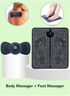 Prime by javaudan 5-Speed Mini Portable USB Rechargeable Body Massager – Electric Leg Foot Muscle Stimulator, EMS Foot Massager Mat for Pain Relief and Relaxation  - Image 1