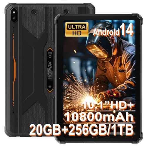 HOTWAV R10 Pro Rugged Tablet 20GB 256GBTF 1TB Android 14 Tablet 101inch HD Waterproof Tablets 10800mAh Battery 13MP Camera OctaCoreDual SIM 4GWLAN 5IP68IP69KFace IDGPSOTG - Image 1