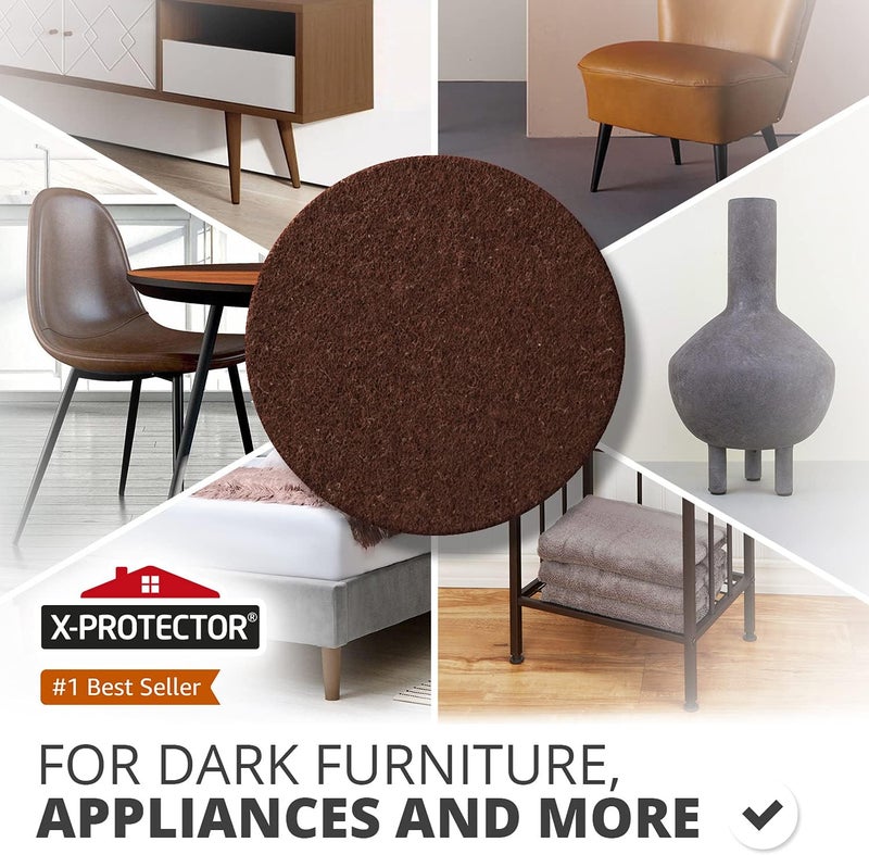 X-Protector Felt Furniture Pads - 10 Pack Premium 8”x6” Heavy Duty 1/5” Felt Sheets! Cut Furniture Felt Pads for Furniture Feet You Need – Best Furniture Pads for Hardwood Floors! Brown - Image 2