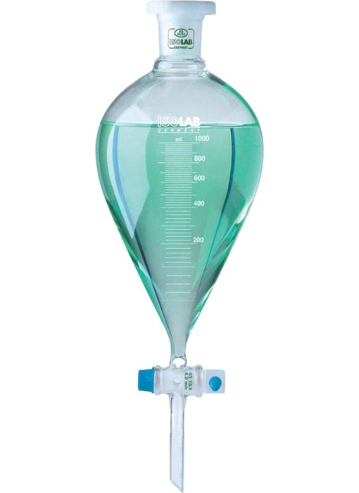 LAB Separatory Funnel Pear Type with Teflon Tap 50 ml 