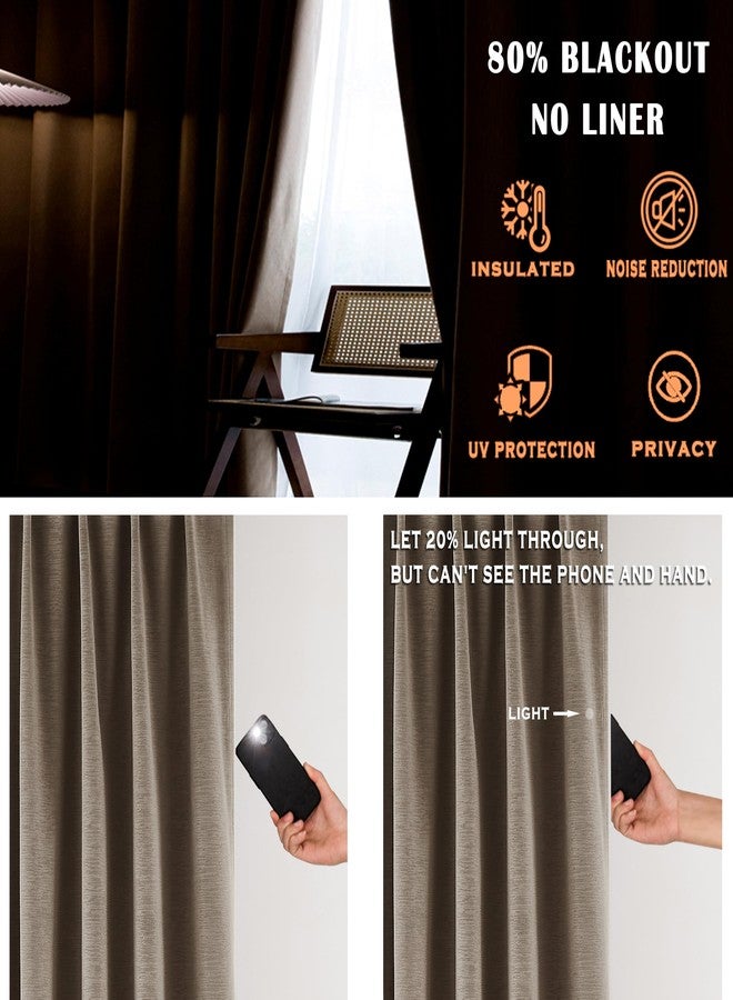 Kayne Studio Back Tab Velvet Pinch Pleated Curtains 84 Inch Long,Room Darkening Thermal Insulated Noise Reducing Window Treatments Drapes for Living Room, Mocha Tan,22 Hooks,2 Panels,38" x 84" - Image 4