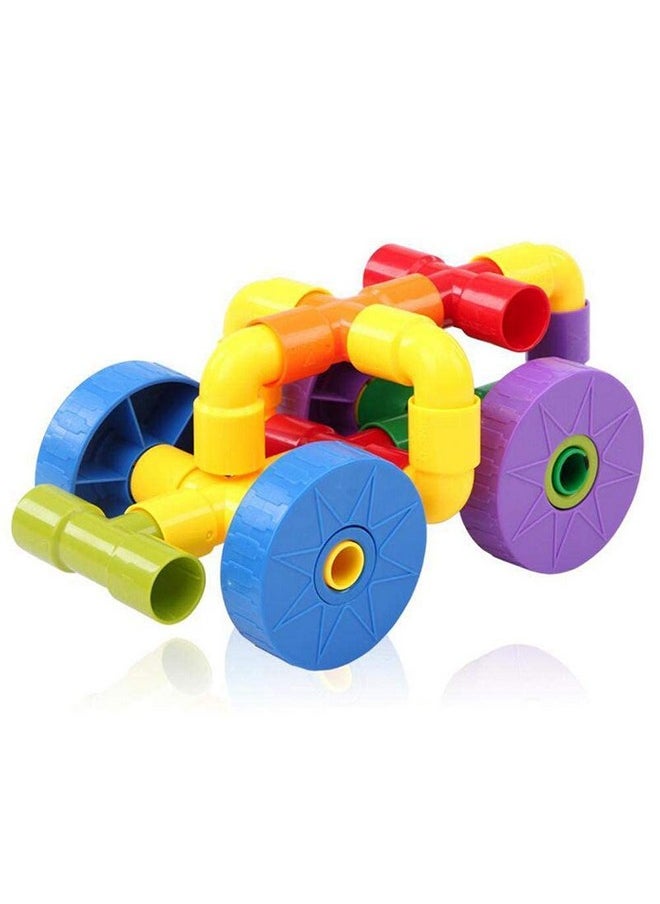 Kiti Kits KITI KITS 72pcs Tubular Pipe-Shaped Puzzle Building Blocks | Creative Educational Plastic Water Pipe Toy Set | Colorful Play and Learn Building Block Set  - Image 4