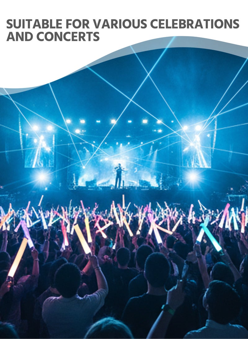 6 قطع من مصابيح LED المتوهجة عصا مضيئة للحفلات عصا مضيئة قلم مضيء تعمل بالبطارية لعيد الميلاد والحفلات والتخييم ورأس السنة - Image 4