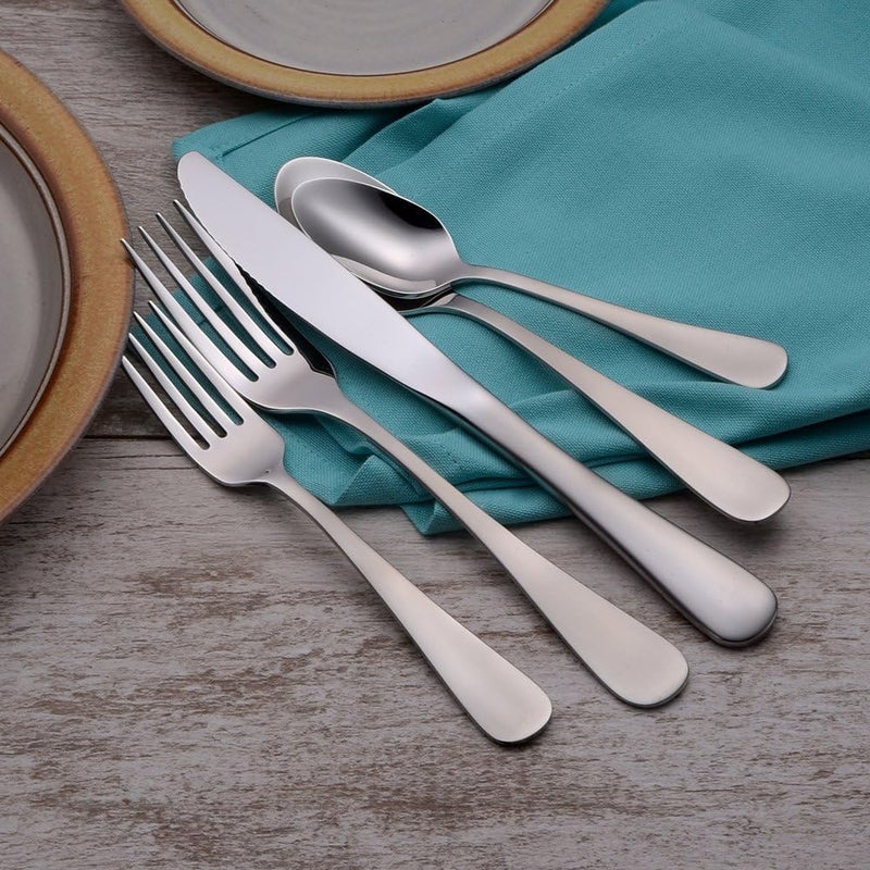 Liberty Tabletop Satin Annapolis 20 Piece Flatware Set service for 4 stainless steel 1810 Made in USA - Image 1