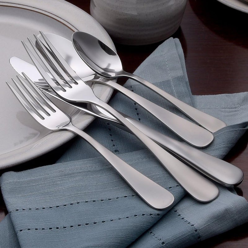 Liberty Tabletop Satin Annapolis 20 Piece Flatware Set service for 4 stainless steel 1810 Made in USA - Image 2
