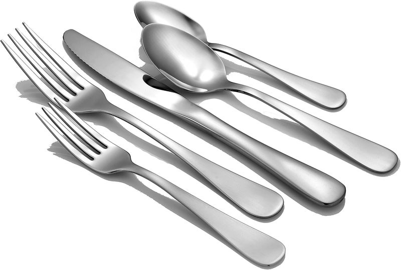 Liberty Tabletop Satin Annapolis 20 Piece Flatware Set service for 4 stainless steel 1810 Made in USA - Image 5
