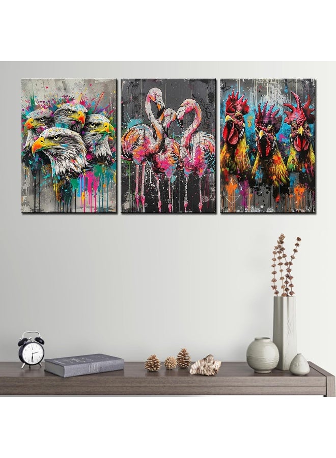 Tucocoo Graffiti Street Art Banksy Canvas Wall for Living Room Decor 3 Pieces - Image 4