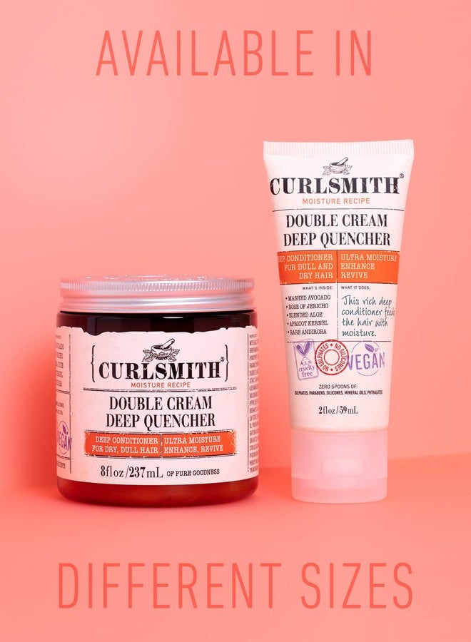 CURLSMITH - Double Cream Deep Quencher - Vegan Moisturising Deep Conditioner for Ultra Dry, Wavy, Curly or Coily Hair (2oz) - Image 3