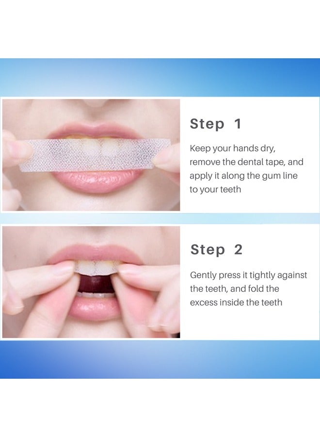 SMILEKIT 5D White Teeth Whitening Strips, Oral Hygiene Care Strip for false Teeth Dental Bleaching System Gel （7 Sets） - Image 4