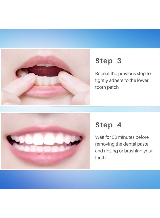 SMILEKIT 5D White Teeth Whitening Strips, Oral Hygiene Care Strip for false Teeth Dental Bleaching System Gel （7 Sets） - Image 5