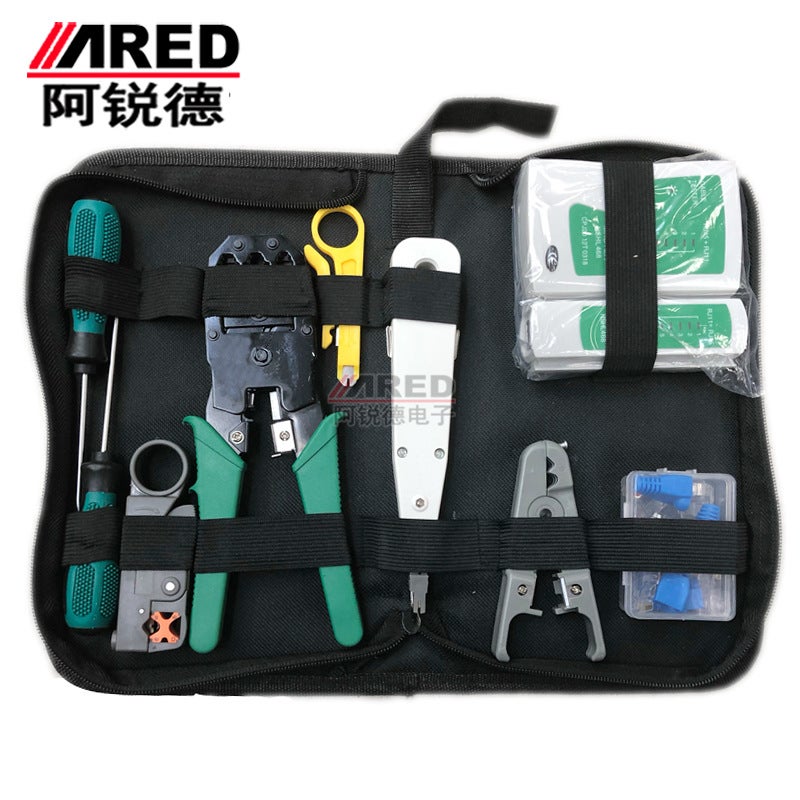 Network Cable Pliers Set Crystal Head Crimping Pliers Network Cable Stripping Tester Home Combination Network Wiring Tool Set - Image 5