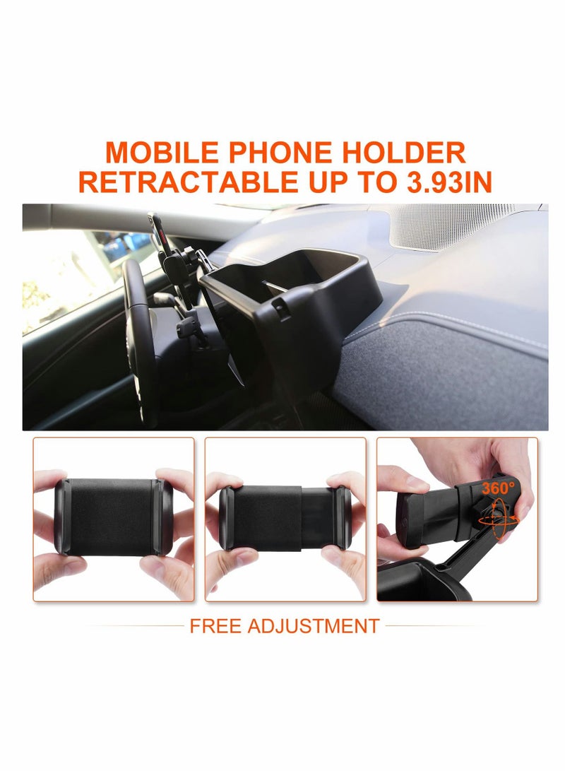 SYOSI For Ford Mustang Mach-E 2021 2022, Center Console Dash Storage Tray Organizer with Cellphone Holder Inserts Dashboard Storage Box Accessories - Image 4