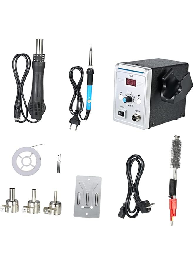 إيروريكس محطة لحام 858D 700 واط مكواة لحام رقمية LED محطة فك لحام Bga محطة لحام مسدس هواء ساخن + مجموعة مكواة كهربائية لـ SMD SMT Dip - Image 1