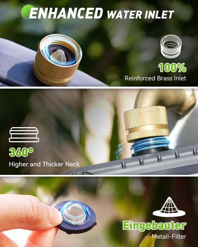RAINPOINT 3 Zone Sprinkler Timer with Brass Inlet, Water Timer for Garden Hose,Rain Delay/Manual/Automatic Watering System, Hose,Hose Timers for Watering with IP65 Waterproof, Large LCD for Yard - Image 2