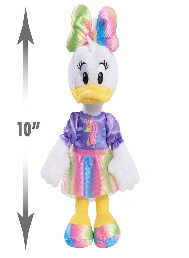Minnie Disney Junior Minnie Mouse 8-Inch Small Unicorn Daisy Beanbag Plush, Daisy Duck In Purple and Rainbow Unicorn Dress, Stuffed Animal - Image 3