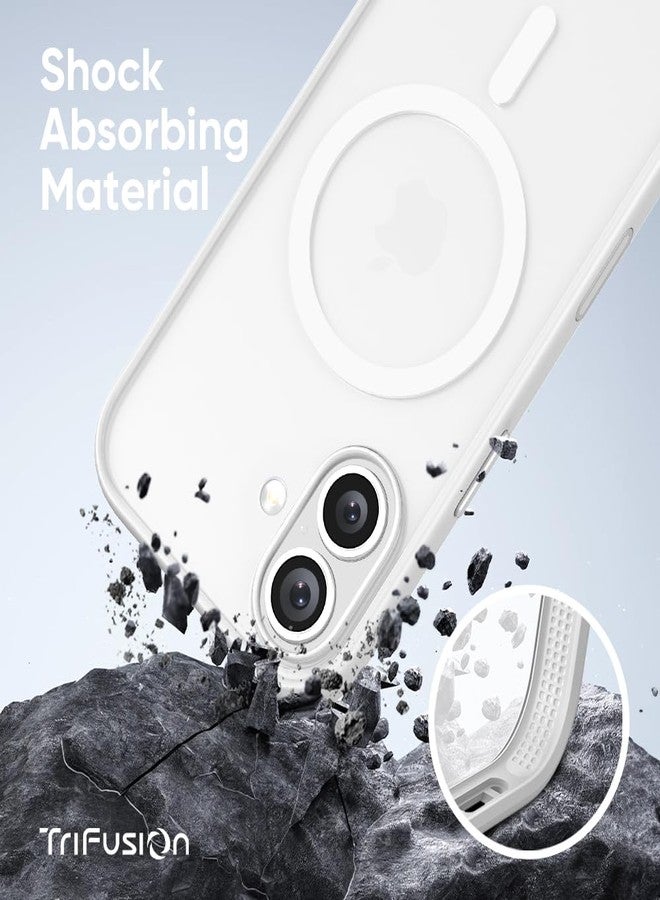 FLOLAB Surtect Tri-Fusion Magnetic for iPhone 17 Case Protective Slim Design Magsafe Compatible Military Grade - White Clear Matte Translucent - Image 2
