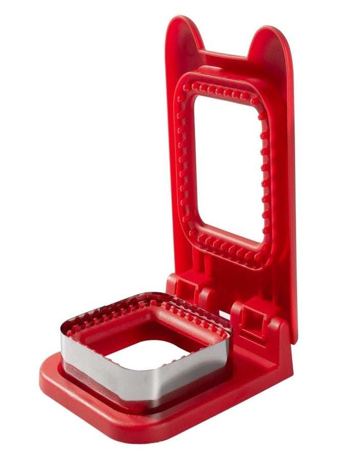 Akshify Sandwich Cutter and Sealer Square Stainless Steel Uncrustables Maker Bread Pocket Mold for Kids Lunch Box DIY Toast Decruster Sandwich Press Baking Tool Portable Easy Clean (Red) - Image 1